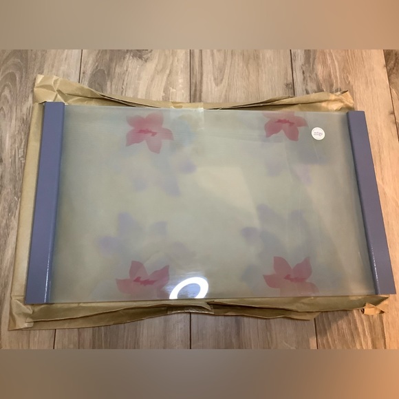 NEW vintage Quebec frosted glass charcuterie tray - Picture 7 of 9